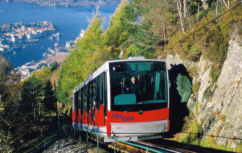 Funicular on Fløybanen