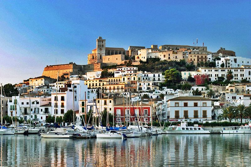 The capital of the island of Ibiza