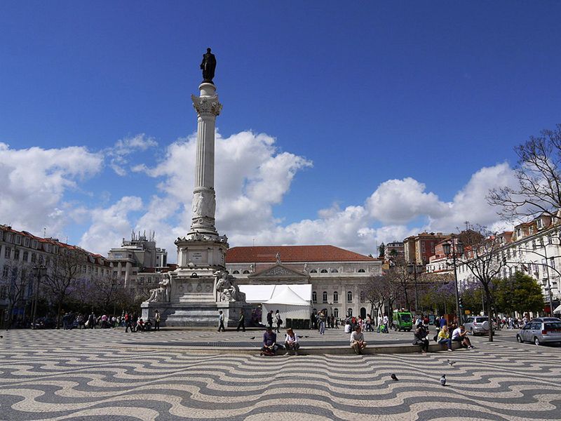 Rossio Square and the National Theatre