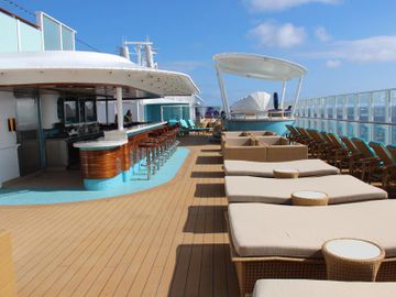 The Haven luxury zone on the open deck