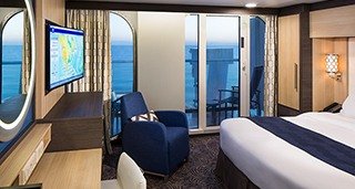 “Ocean View with Large Balcony” stateroom (16 m² + balcony 6 m²)