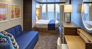 “Ocean View Balcony” cabin (18 m² + 5 m² balcony)