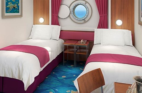 Каюта с окном "Oceanview Porthole Window Stateroom"