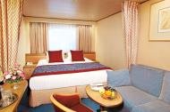 Ocean-view stateroom with a window