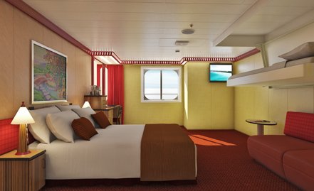 “Cloud 9 Spa Ocean View” cabin with a window