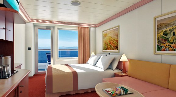 “FAMILY” Cabin with Balcony “Aft-View Extended Balcony”