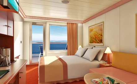 “Continued Aft-View Extended Balcony” Cabin with Balcony