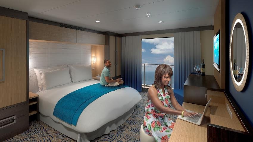 Внутренняя каюта "Interior connected Stateroom with Virtual Balcony"