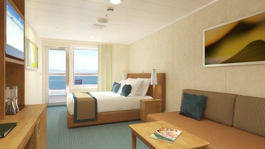 “Aft-View Extended Balcony” Cabin with Balcony