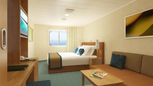 “Ocean View” stateroom with a window