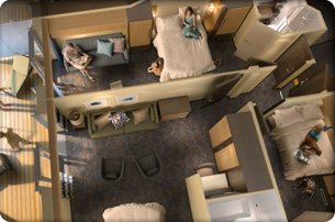 Каюта з балконом “Ocean View connected Stateroom with Balcony”
