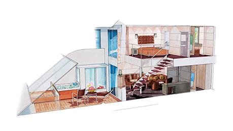 Сьют с балконом "AUREA Duplex"
