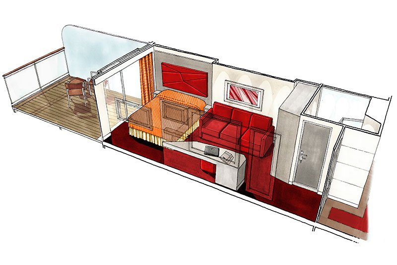 Сьют "Suite Aurea" (17 м² + balcony 8 м²)