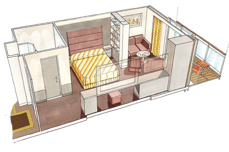 Сьют "Deluxe Suite Yatch Club" (21 м² + balcony 8 м²)