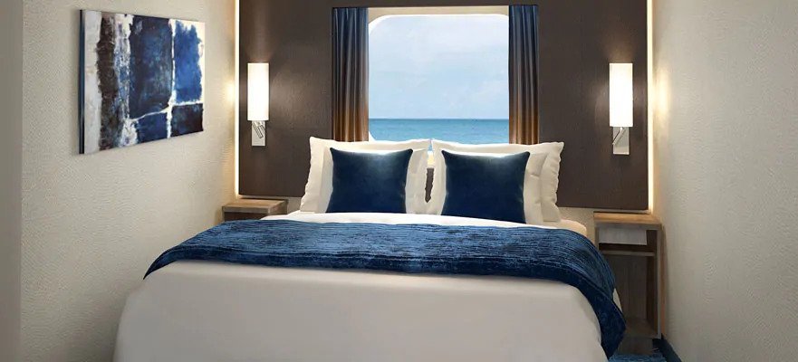 Cabin with window "Mid-Ship Oceanview Stateroom with Large Picture Window"